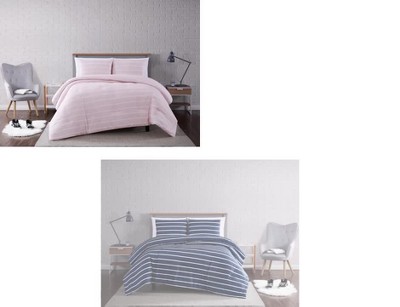 Gray Twin XL Microfiber Quilt and Sham Set