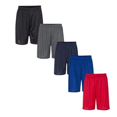 EG PRO 5 Pack Men Shorts Mesh 7" Gym Workout Athletic Running