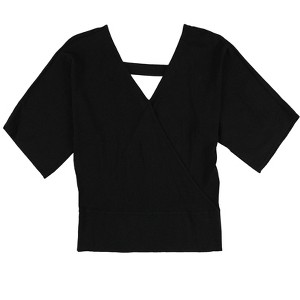 bar III Womens Back Cutout Wrap Blouse - 1 of 2