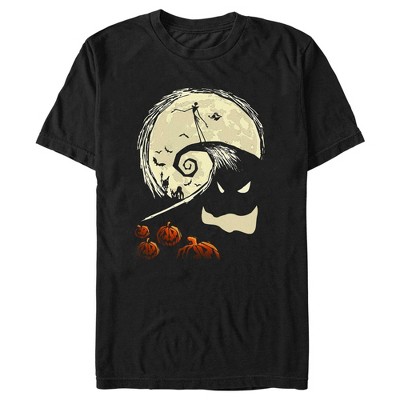 Men's The Nightmare Before Christmas Spiral Hill Scene T-shirt - Black ...