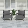 WestinTrends Avalon Outdoor Modern HDPE Patio Club Chairs with Deep Seat Cushions (Set of 2) - 2 of 4