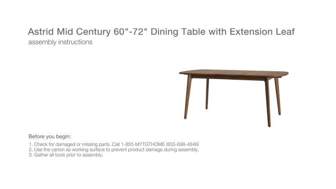 Astrid Mid-Century Drop Leaf Dining Table - Threshold™, 2 of 15, play video