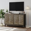 Modern Wooden Accent Buffet Cabinet with Adjustable Shelfs, Versatile Storage Sideboard for Living Room, Dining Room or Hallway-The Pop Home - 2 of 4