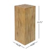 Sapphtopaz Modern Square-Column End Table with Wood-Like Finish Rustic Side Table with Sturdy Material Coffee Table for Living Room - 4 of 4