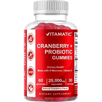 Cranberry with Probiotics 25000mg 60 Vegan Gummies