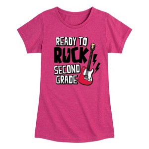 Girls' - Instant Message - Ready To Rock Second Grade Fitted Short Sleeve Graphic T-Shirt - 1 of 4