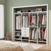 Aheaplus 74'' Clothing Rack with Wood Drawers, Heavy Duty Garment Rack with Shelves, Large Corner L-Shaped Closet Organizer with Hanging Rods - 4 of 4