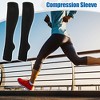 Unique Bargains Zipper Pressure Open Toe Compression Sleeves Knee High 2 Pair - image 2 of 4