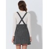 INSPIRE CHIC Women's Vintage Plaid Strap Braces Tweed Mini Suspender Skirt - 4 of 4