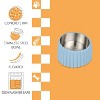 THE LICKER STORE Ripple Ridge Small/Medium Slanted Concrete & Stainless Steel Bowl 16oz (2 Cups) Pet Feeder - 3 of 4