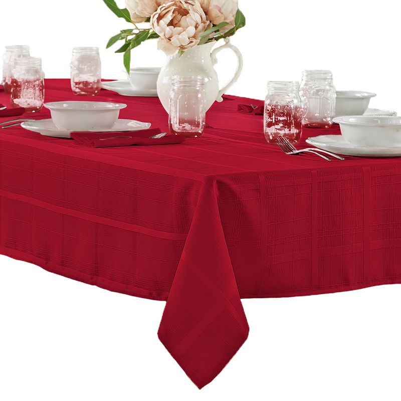 Elegance Plaid Stain Resistant Tablecloth - Elrene Home Fashions, 1 of 5