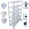 Kumasinova 82/84"H 6 Tier Wire Shelving Unit,6000LBS Height Adjustable Garage Storage Shelves,Heavy Duty Storage Rack with Wheels & Shelf Linerss - 3 of 4