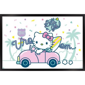 Trends International Hello Kitty: 20 Kawaii Vacation - Let's Go Framed Wall Poster Prints - 1 of 4