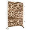 Grungis Matrix Metal Decorative Patio Screens,Freestanding Decorative Privacy Screen in with Rhombus Pattern for Balcony Patio,76" H×48" W - 2 of 4