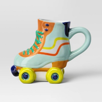 13.4oz Earthenware Figural Roller Skate Mug - Room Essentials™