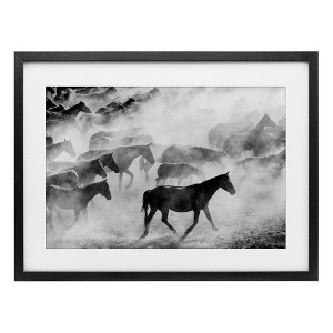 Stupell Industries Dusty Road Horse Photograph Framed Print Under Glass Art - 1 of 4