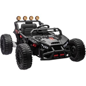 24V Ride On UTV,130W Electric Powered UTV with Remote Control,Spring Suspension,LED Light, 4 Shock Absorbers,Music,UTV for Kids - 1 of 4