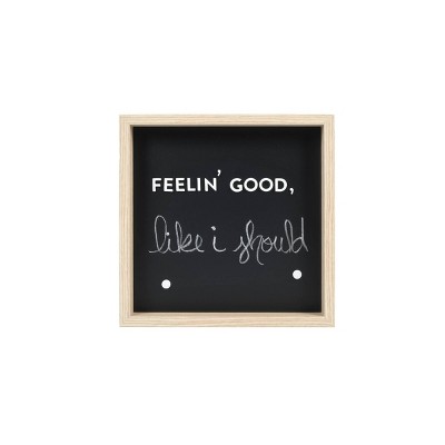 12"x 12" Chalkboard and Letterboard Black - Room Essentials™