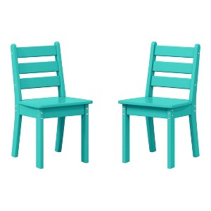 WestinTrends Treehouse Outdoor HDPE Kids Plastic Toddler Dining Chair (Set of Two) - 1 of 4