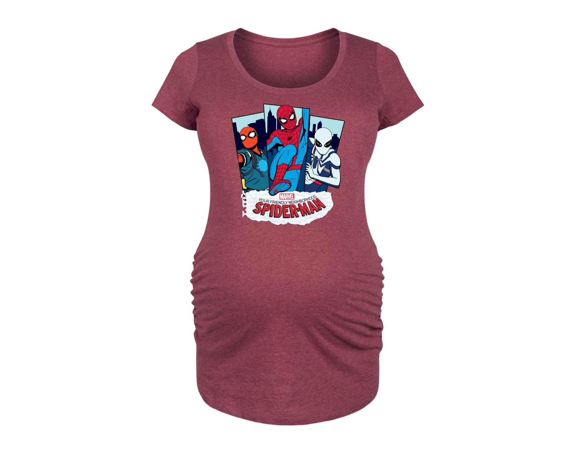 Women's Marvel Friendly Neighborhood Spider-Man Suits  - Heather Burgundy - 2 X-Large