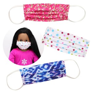 Sophia’s Set of 3 Printed Face Masks for 18” Dolls & Stuffed Animals, Multi - 1 of 4