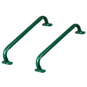 Green Metal Safety Grab Handles Set, Kids Outdoor Play House Hand Grip Bars for Jungle Gym Playground Set Accessory - 1 of 4
