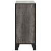 Storage Cabinet Rustic brown Metal and MDF Compact Cabinet  vidaXL - 4 of 4