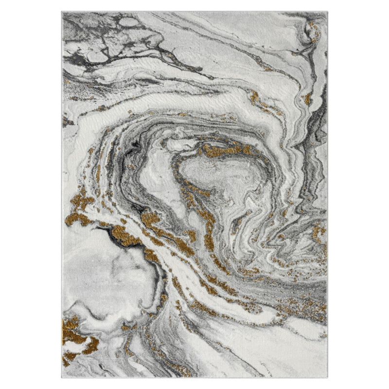 Luxe Weavers Marble Effect Abstract Area Rug, 3 of 11
