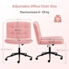 BDELITE Office Desk Chair with Wheels with Lumbar Support, Adjustable Height for Home Office Study Room-25*23.7*37.6 inch - 3 of 4