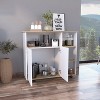 NicBex Mobile Kitchen Island Cart Morden Kitchen Carts on Wheels with Storage, 4 Storage Shelves and 1 Cabinet for Kitchen, White - 4 of 4