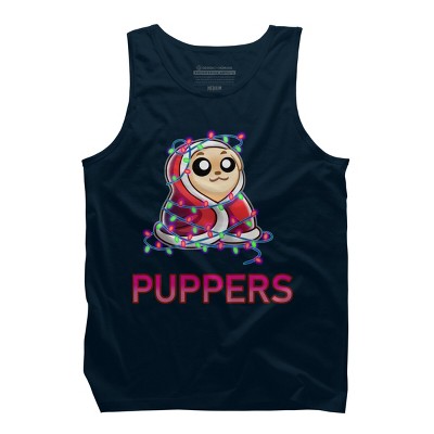 Men's Design By Humans Comfy Christmas Pupper By Puppers Tank Top