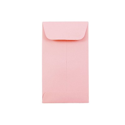 JAM Paper #6 Coin Business Envelopes 3.375 x 6 Baby Pink 356730562