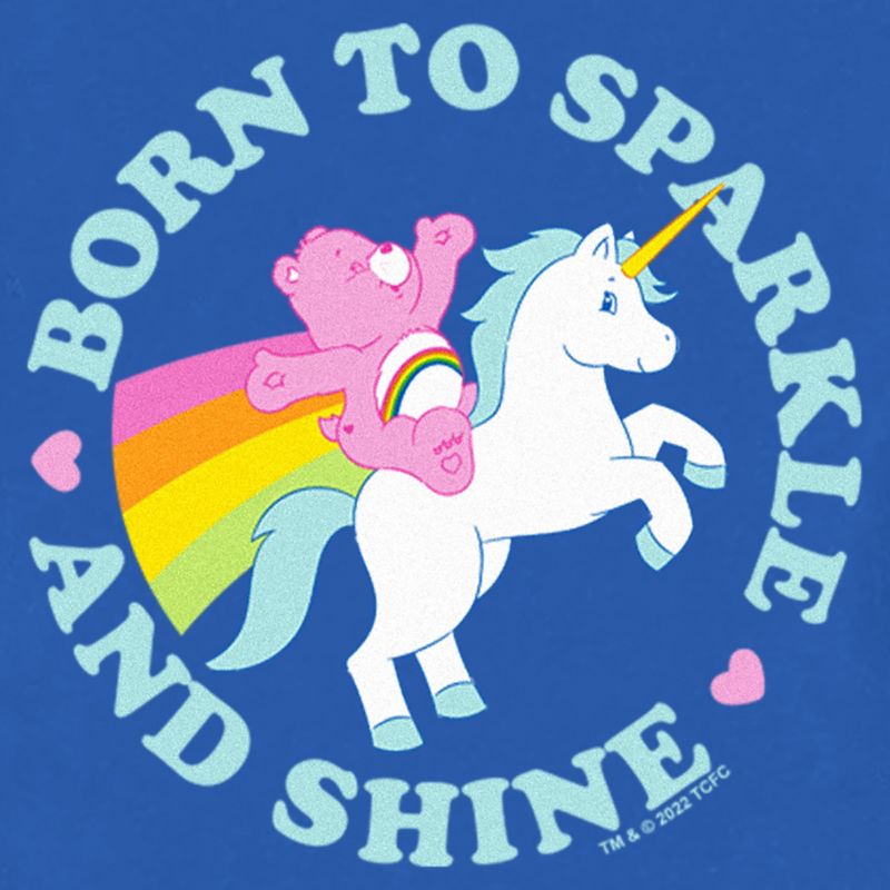 Care Bears Born to Sparkle and Shine Cheer Unicorn  T-Shirt - Royal Blue - 4T, 2 of 4