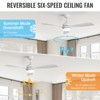 Sofucor Ceiling Fans with Lights and Remote Dimmable LED Quite Reversible DC Motor Modern Indoor Outdoor Ceiling Fan with light for Farmhouse Bedroom - 4 of 4
