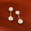 Ross-Simons 0.40 ct. t.w. Bezel-Set Diamond Drop Earrings in 14kt Yellow Gold - 4 of 4