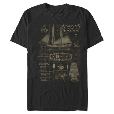 Men's Assassin's Creed Flag Jackdaw Schematics T-Shirt