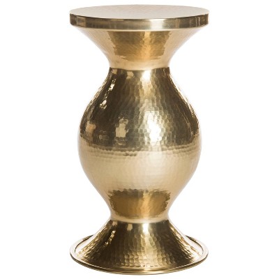 Janus Hammered Stool - Gold - Safavieh