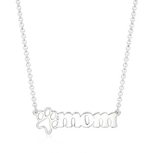 Ross-Simons Sterling Silver Dog "Mom" Necklace Size 18 - 1 of 3