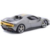 Ferrari 296 GTB Assetto Fiorano Gray Metallic with Yellow Stripes "Race + Play" Series 1/18 Diecast Model Car by Bburago - 4 of 4
