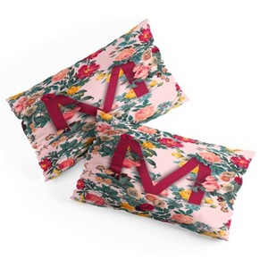 Deny Designs King Burcu Korkmazyurek Summer Botanical Monogram Pillow Shams - 1 of 3