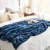 Cozy Bliss Faux Fur Plush Decorative Blanket, Cozy Warm Striped Throw Blanket - 3 of 4