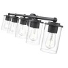 Thayer 5-Light Steel Bath Fixture - Modern Design for Large Vanities, Dimmable & Damp Rated - 4 of 4