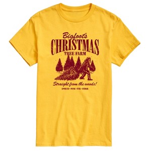 Men's - Instant Message - Bigfoots Christmas Tree Farm Short Sleeve Graphic T-Shirt - 1 of 4