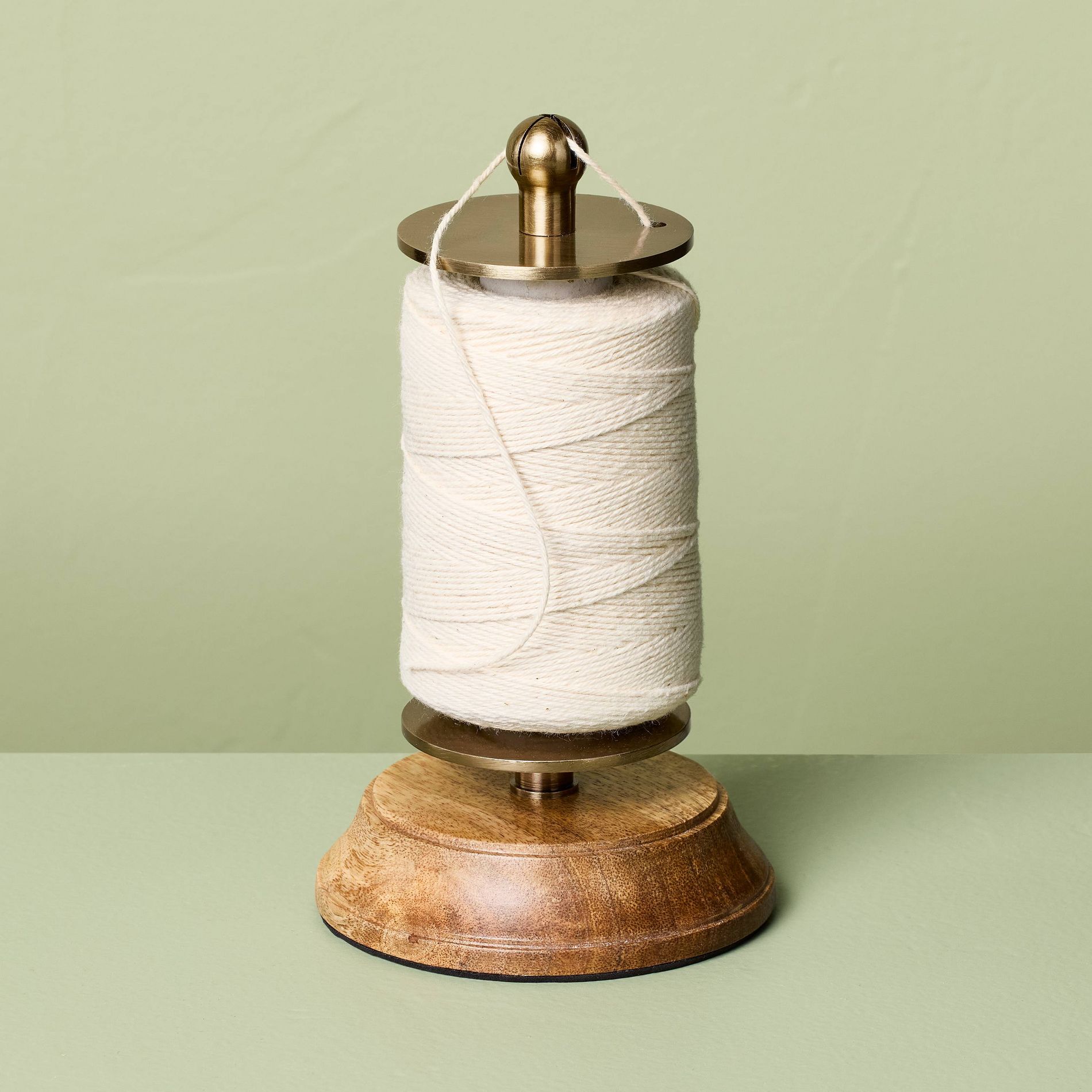 Wood and Brass Finish Twine Holder - Hearth & Hand™ with Magnolia