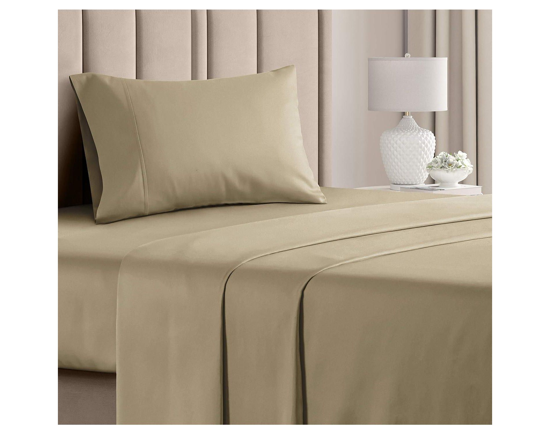 100% Cotton 400 Thread Count 4 Piece Sheet Set - Soft & Cozy Sateen Bed Sheets - CGK Linens