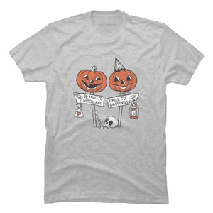 Men's Design By Humans Halloween Pathways By runcatrun T-Shirt - 1 of 4