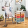Tangkula 15 Drawer Rolling Storage Cart Opaque Multicolor Drawers Home Organizer - 2 of 4