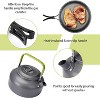 Angel Sar 12-Piece Camping Cookware Set, Aluminum Pot Pan Kit with Foldable Cutlery, for Outdoor Camping Hiking Picnic, 2-3 Person - 3 of 4