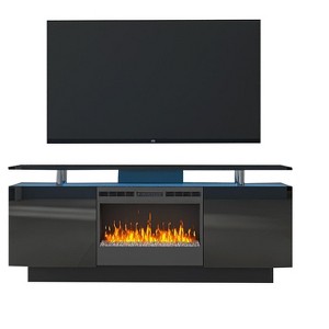 NicBex 63 Inch Fireplace TV Stand with Electric Fireplace Insert for TVs Up to 80",Modern Media Entertainment Center for Living Room - 1 of 4