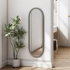 FONTOI Oval Retro Wall Mirror, Vintage Vanity Mirror, Mirror Wall Decor for Bathroom Living Room Cloakroom Entryway, Silver, 15.75"*47.25"*0.98" - 2 of 4